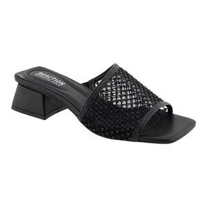 Kenneth Cole Reaction Women's Buenita Block Heel Slide Sandals Black Size 10